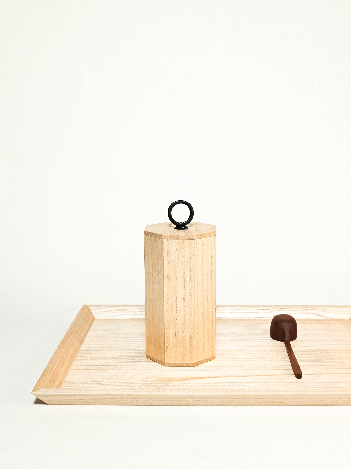 Mishima Kiri Paulownia Wood Coffee Bean Pot