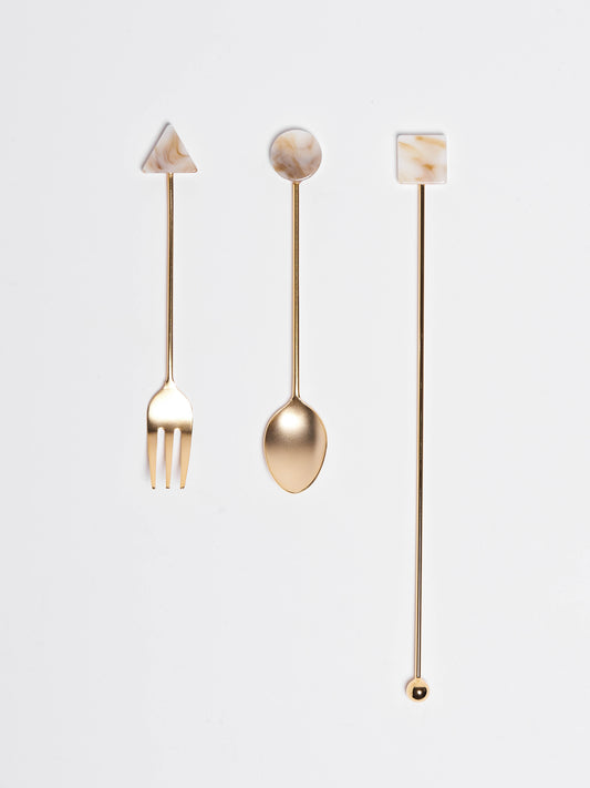 round-triangle-square-shaped-acrylic-cutlery-3-piece-set-cream