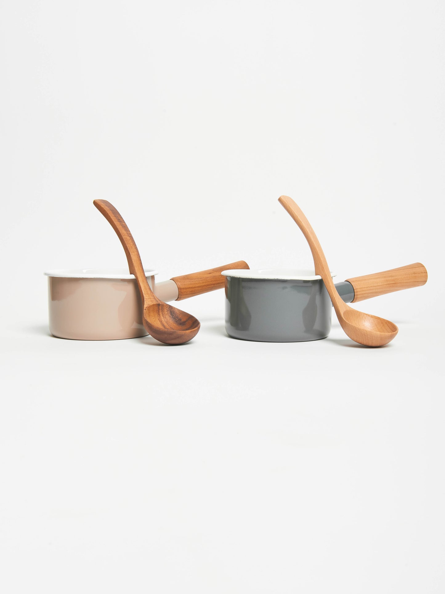 NODA HORO Enamel Couleur Milk Pan - Gray